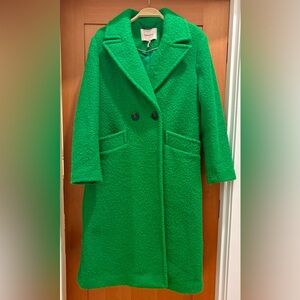 BCBGeneration Kelly Green Longline Coat